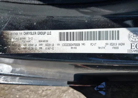 2013 Dodge Avenger Sxt из США, поврежденный, VIN 1C3CDZCB2DN759328